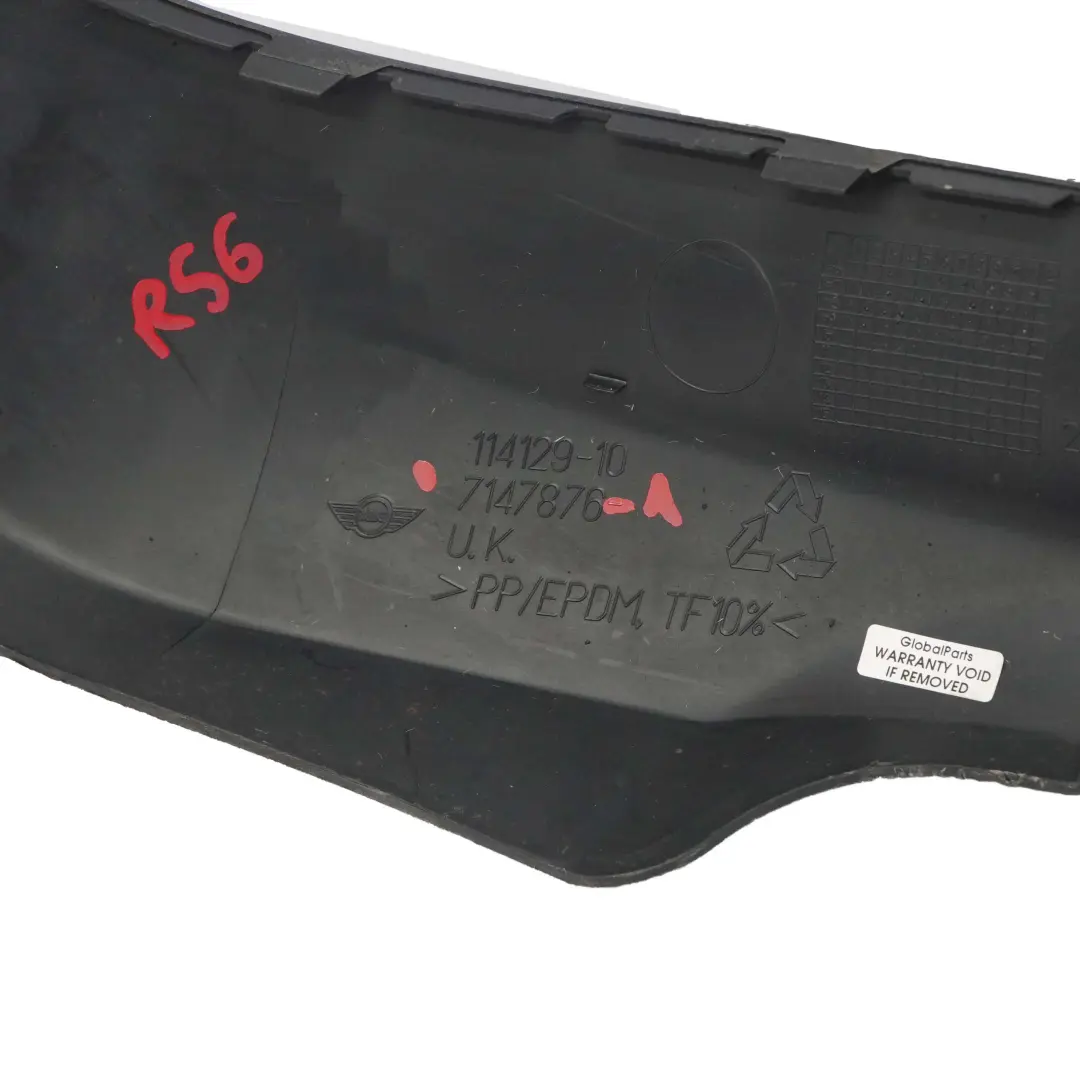 Rear Bumper Mini R56 R57 Cooper One Lower Spoiler Centre Diffuser 7147876