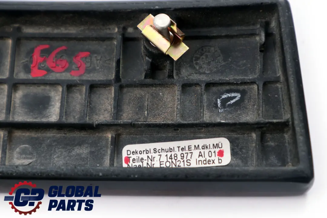 BMW E65 E66 Holzverkleidung Konsole Verkleidung Telefon Esche Dunkel 7148977