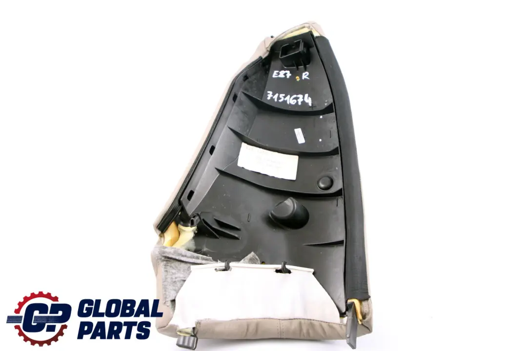 BMW E87 Asiento Trasero Lateral Acabado Esquina Derecha Cuero Beige