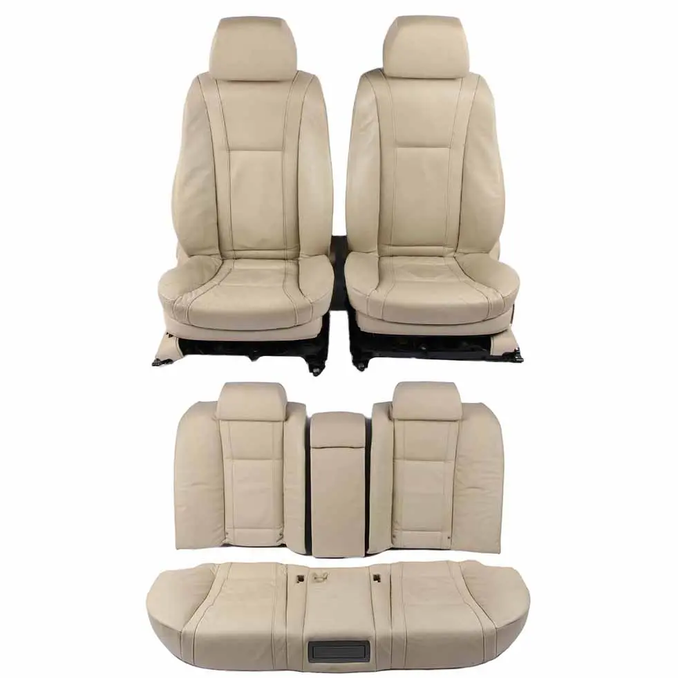 Leather Seats BMW E65 Nasca Creambeige Interior Front Rear Seat Door Card Memory