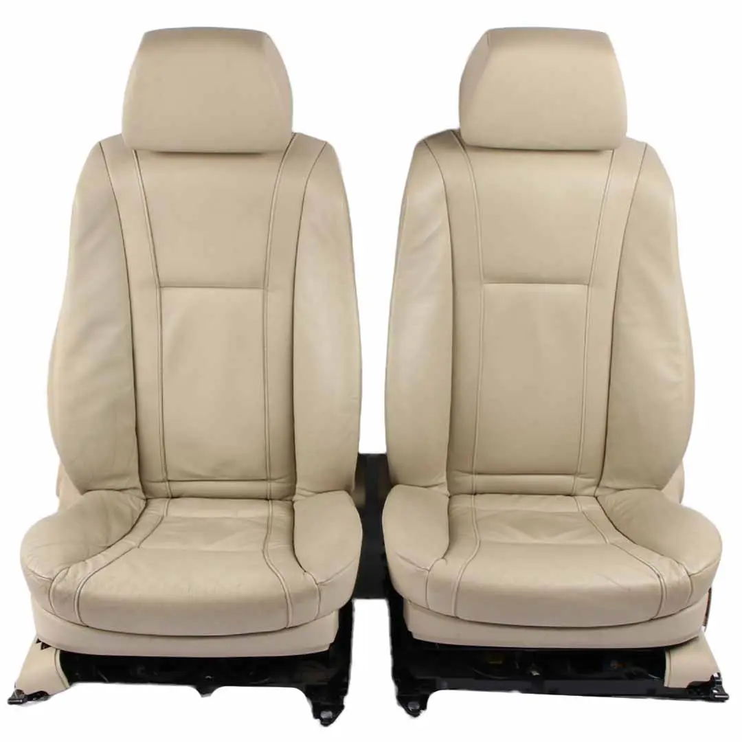 Leather Seats BMW E65 Nasca Creambeige Interior Front Rear Seat Door Card Memory