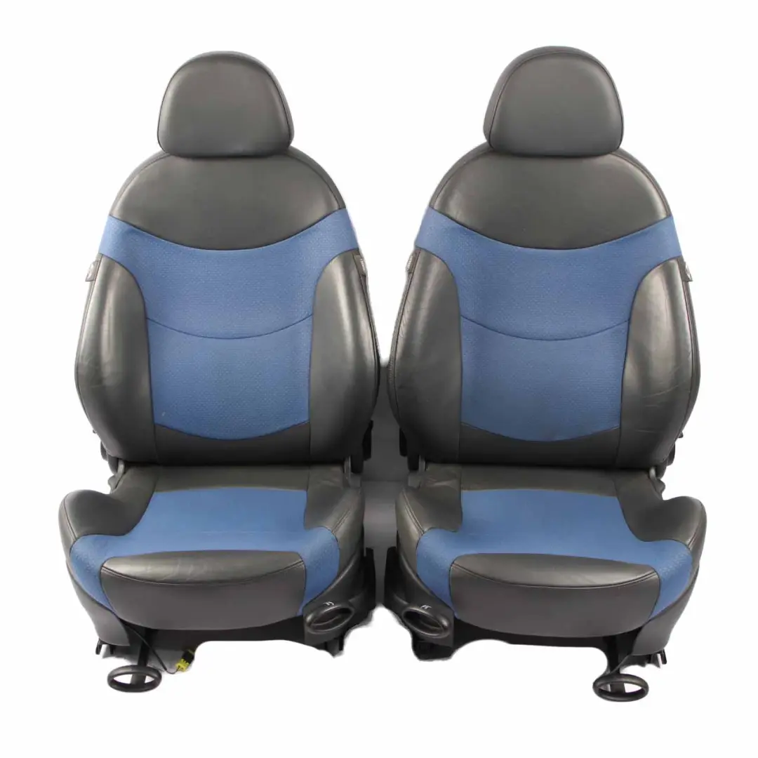 Seats Mini Cooper R50 R53 Cloth Leather Lapis Blue Set Interior Front Rear Seat