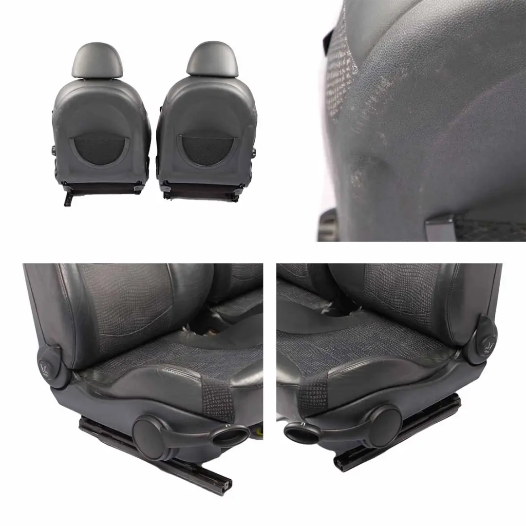 Seats Mini Cooper R50 Seat Sport Fabric / Leather Kaleido Interior Front Rear