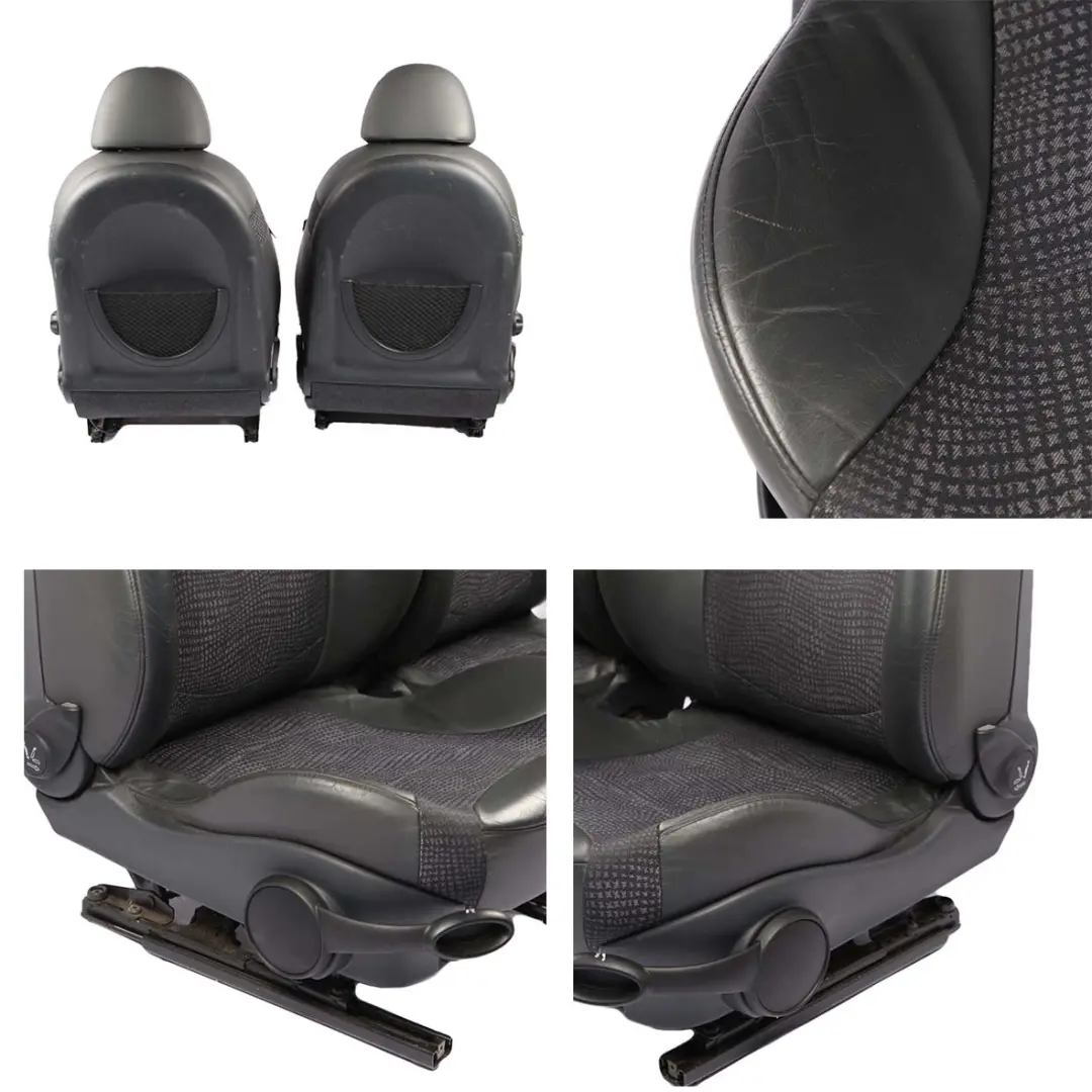 Seats Mini Cooper R50 Seat Sport Fabric / Leather Kaleido Interior Front Rear