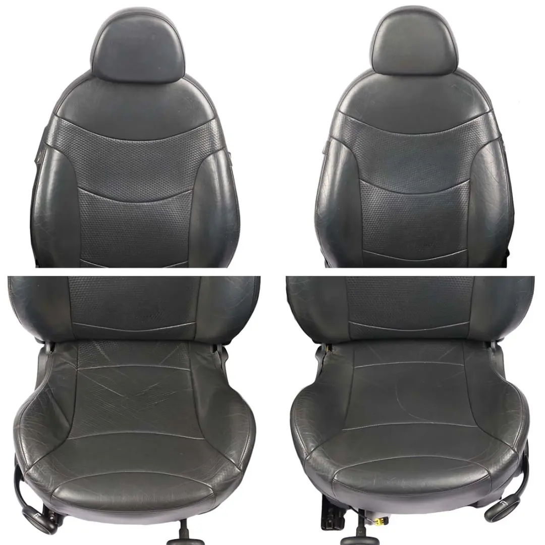 Leather Seats Mini Cooper R50 R53 Heated Sport Panther Black Profile Interior