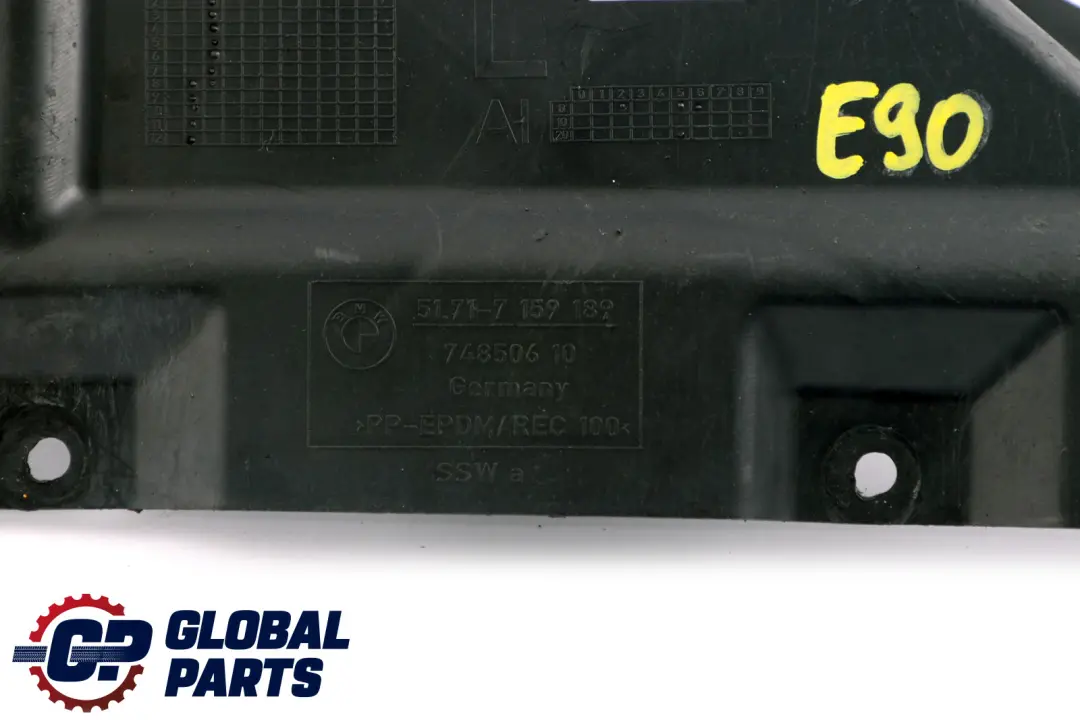 BMW X1 E84 E90 E91 E92 E93 Izquierda N / Cubierta Bajo Splash Guard Trim 7159189