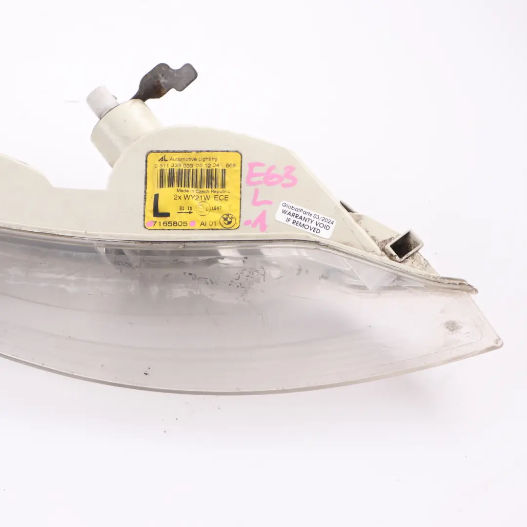 Indicator Lamp BMW E63 E64 Direction Signal Light White Front Left N/S 7165805