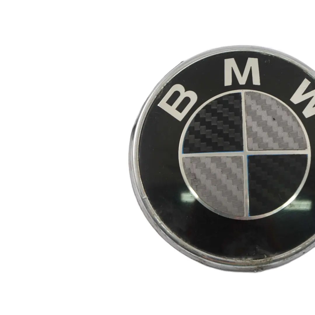 BMW 1 Reihe E88 E82 Schwarz Hinten Emblem Plakette Logo D=70 MM 7166445 