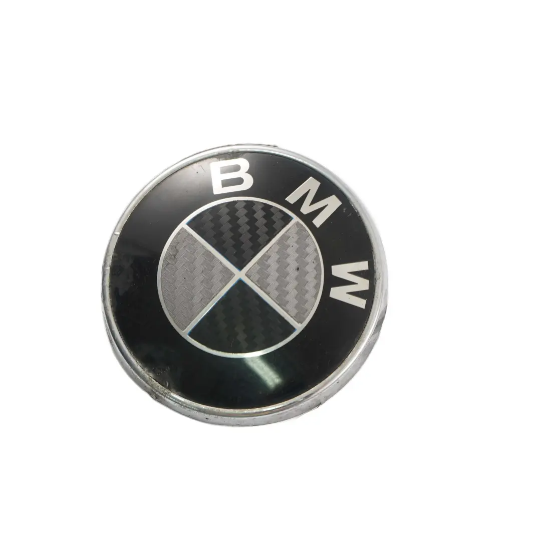 BMW 1 Reihe E88 E82 Schwarz Hinten Emblem Plakette Logo D=70 MM 7166445 