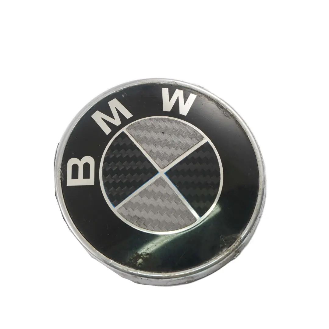 BMW 1 Reihe E88 E82 Schwarz Hinten Emblem Plakette Logo D=70 MM 7166445 