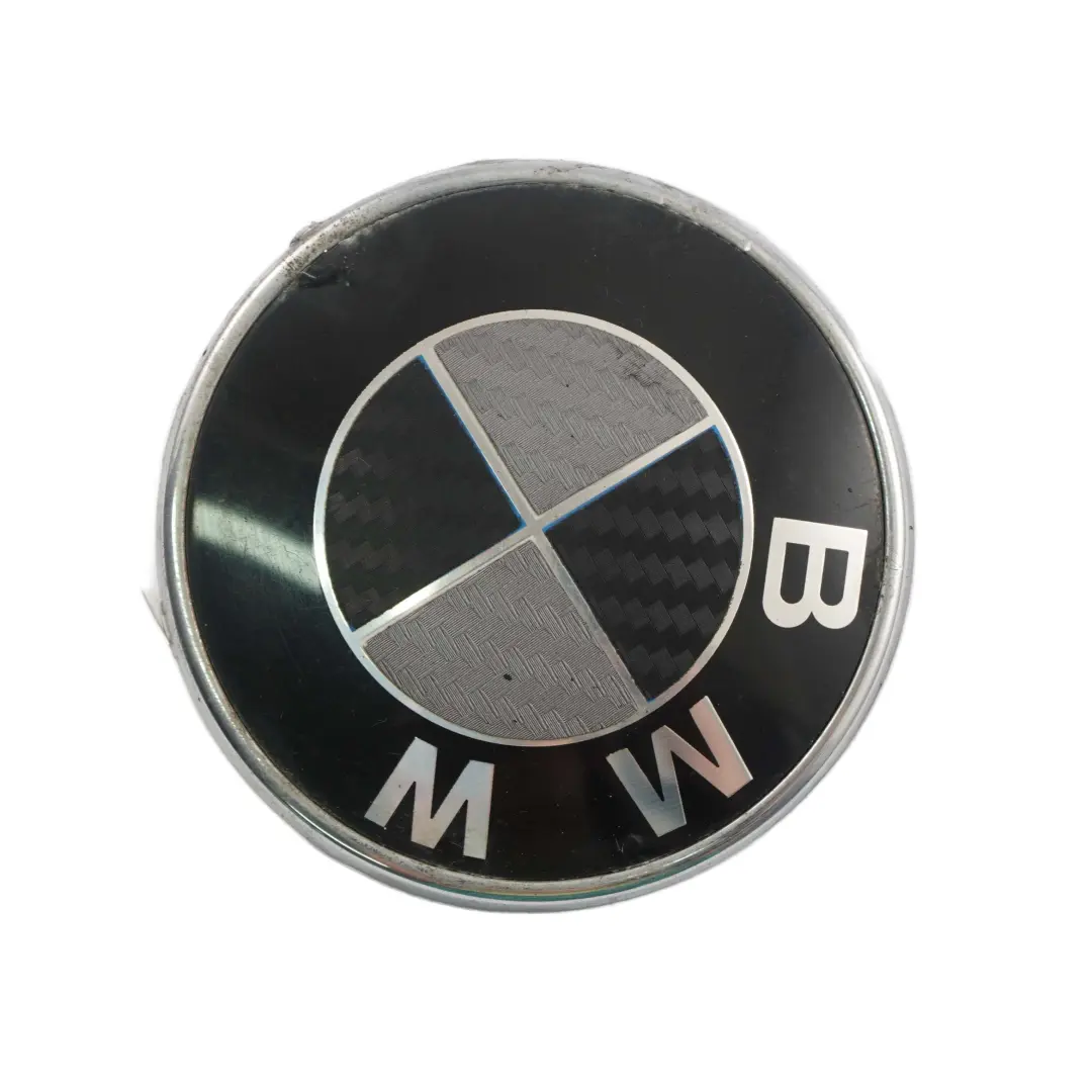 BMW 1 Reihe E88 E82 Schwarz Hinten Emblem Plakette Logo D=70 MM 7166445 