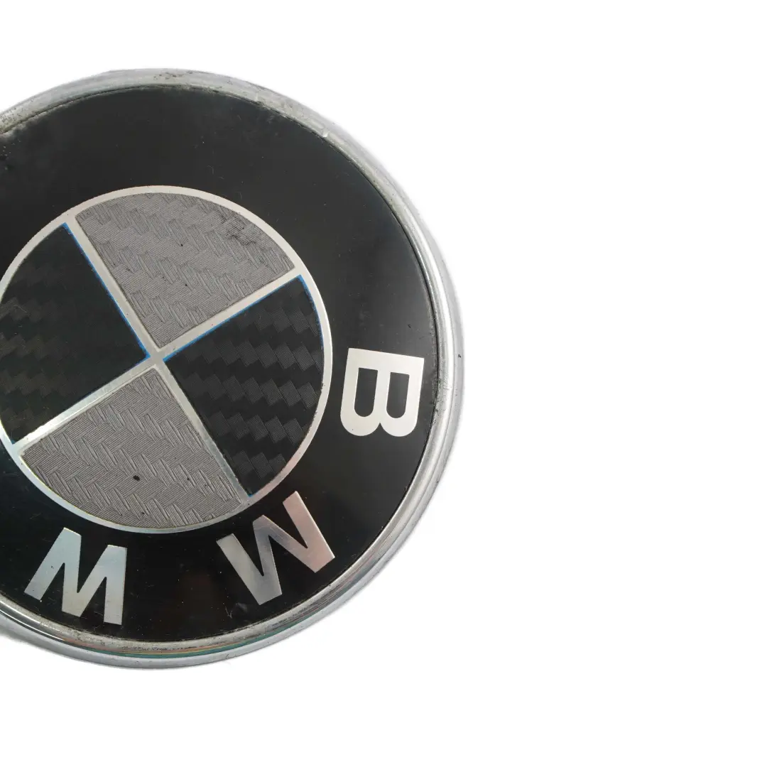 BMW 1 Reihe E88 E82 Schwarz Hinten Emblem Plakette Logo D=70 MM 7166445 