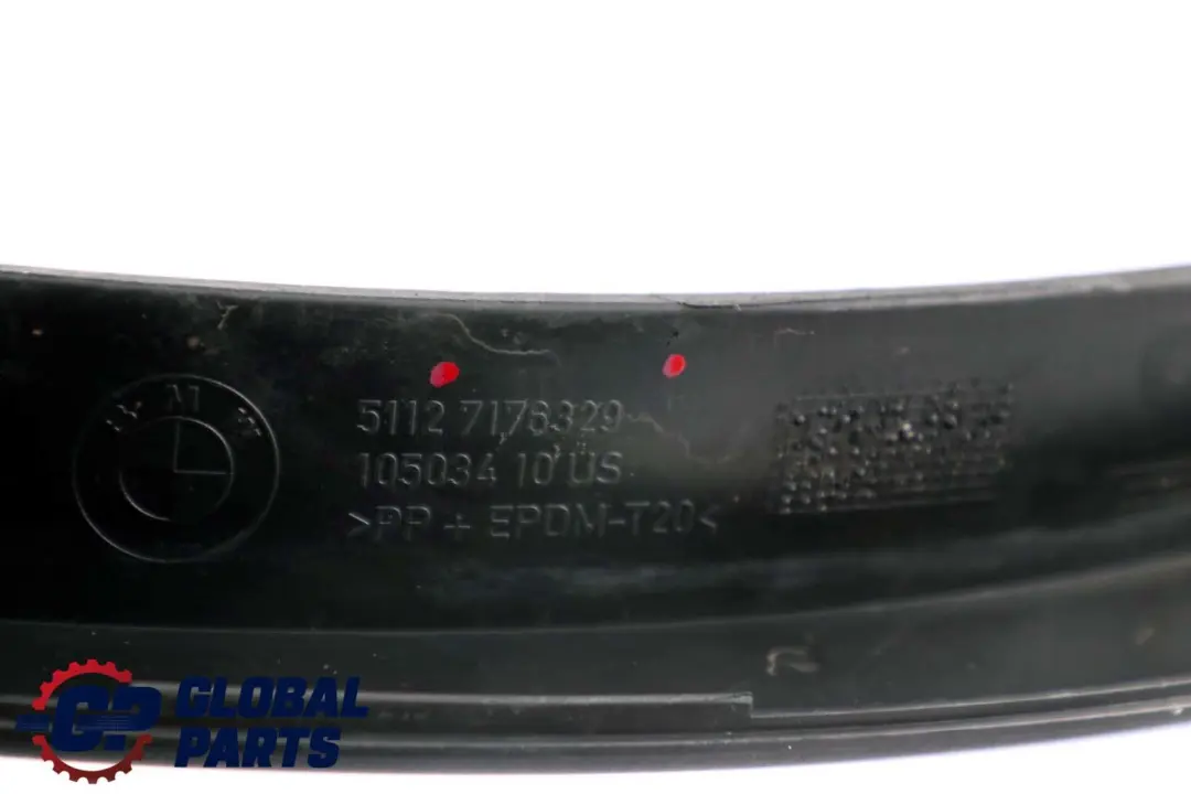 BMW X6 E71 Rivestimento Arco Ruota Posteriore Sinistro Striscia Nero 7176329