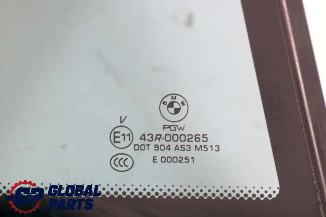 Ventana Lateral BMW X6 E71 E72 Puerta Cristal Fijo Negro Trasera Derecha AS3