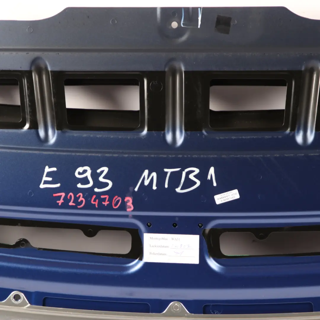 BMW 3 E93 Convertible Folding Top Compartment Lid Montegoblau Blue - A51