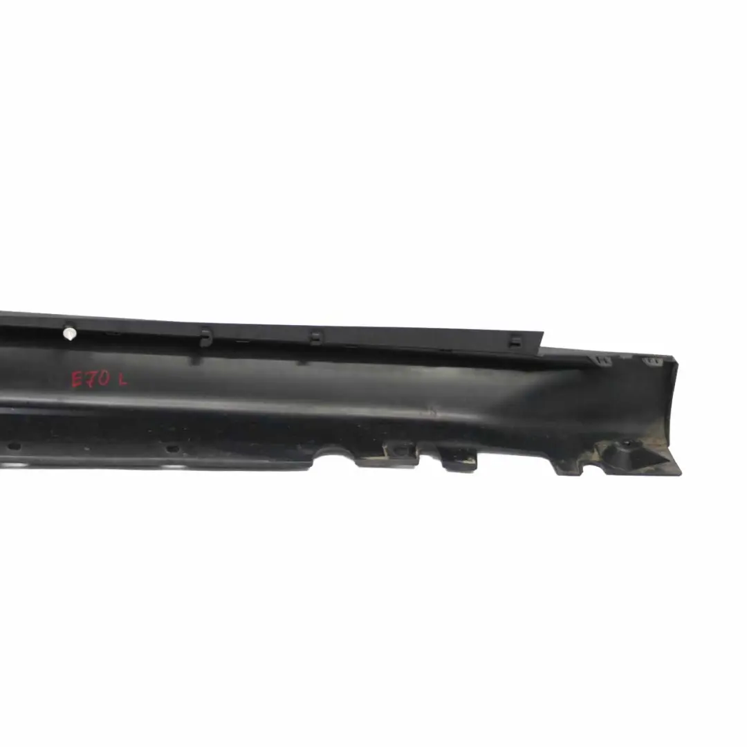 BMW X5 E70 Side Skirt Door Left N/S Sill Strip Cover Panel Plate Black 7191241