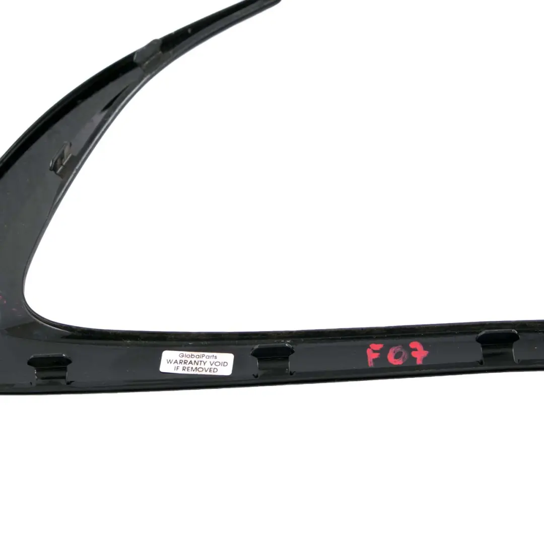 BMW 5 F07 GT Rear Right O/S Strip Cover Side Window High Gloss Glanzschwarz