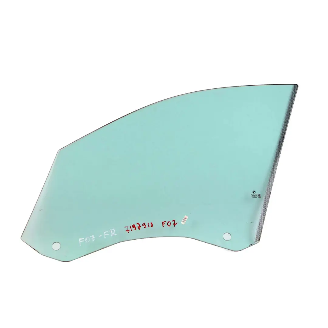 BMW 5 Series F07 GT Front Right Door O/S Side Window Glass Green AS2 7197910