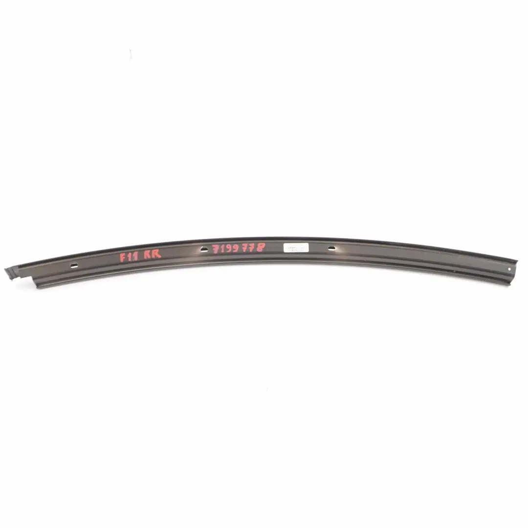 BMW F11 Touring Window Guide Rear Right O/S Web Cover Trim Strip Black 7199778