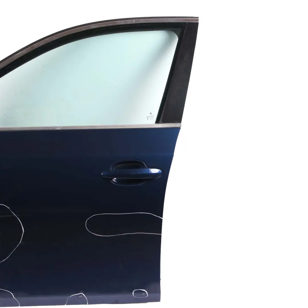 Door Front Left N/S BMW E60 E61 Mysticblau Mystic Blue Metallic - A07