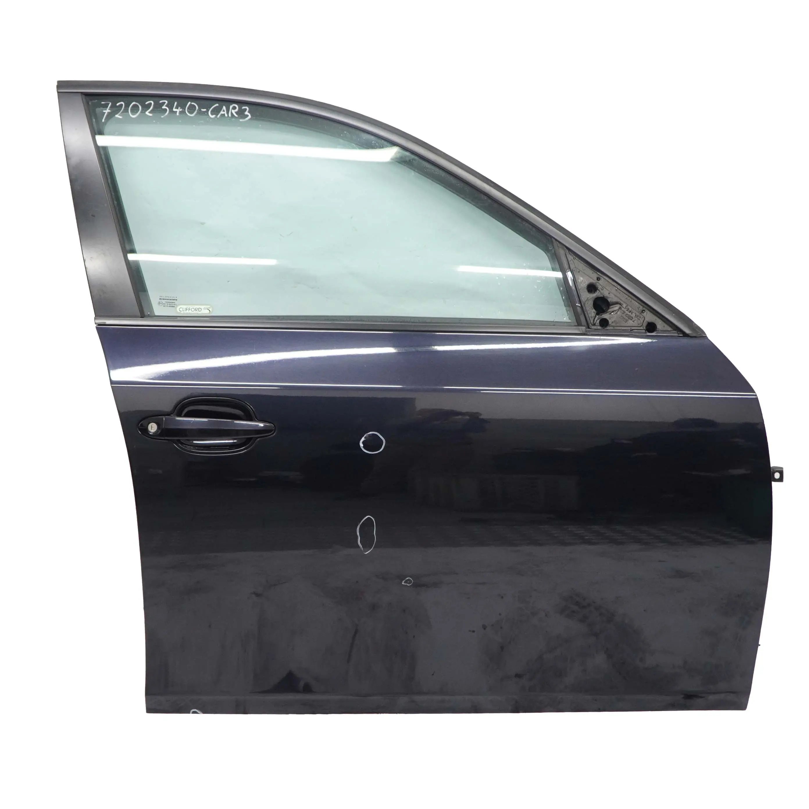 Door Front Right O/S BMW E60 E61 Carbonschwarz Carbon Black Metallic - 416