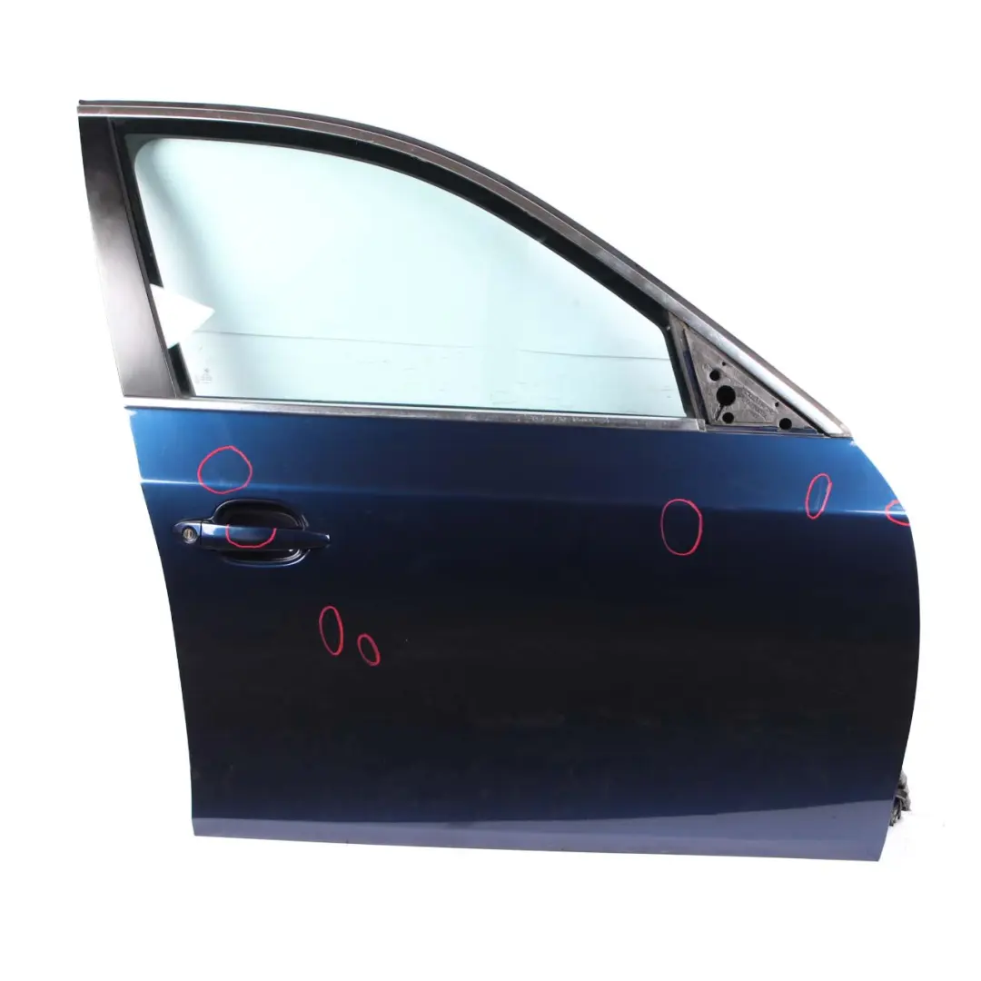 BMW 5 Series E60 E61 Door Front Right O/S Tiefseeblau Deep Sea Blue - A76