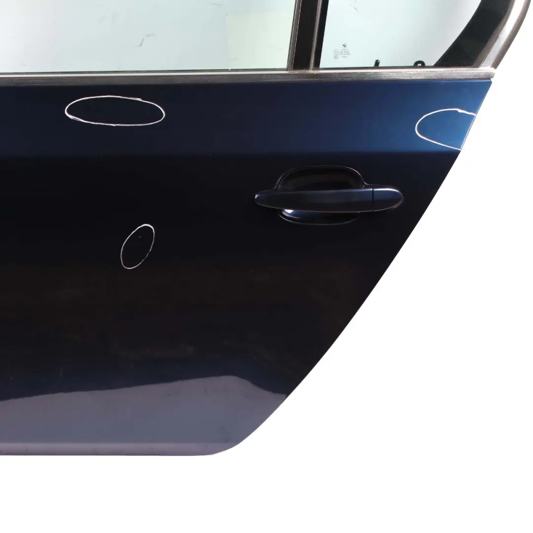 BMW 5 E60 Rear Left Door N/S Tiefseeblau Deep Sea Blue Metallic - A76