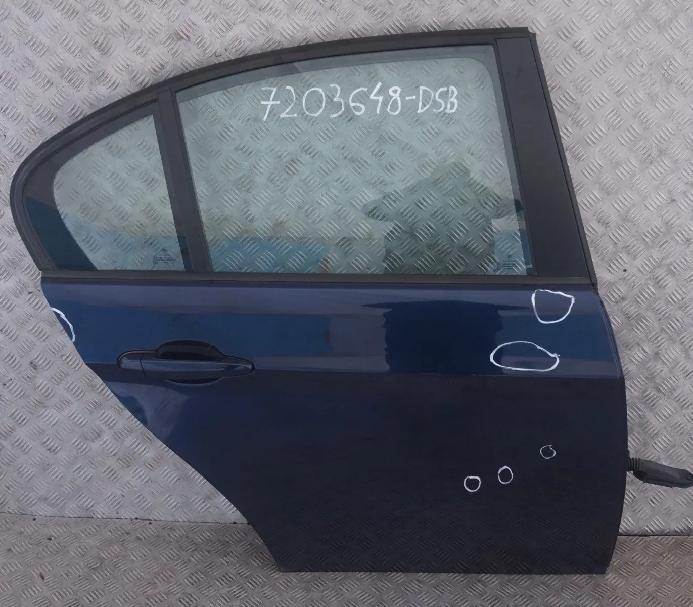 BMW 3 Series E90 Door Rear Right O/S Tiefseeblau Deep Sea Blue Metallic - A76