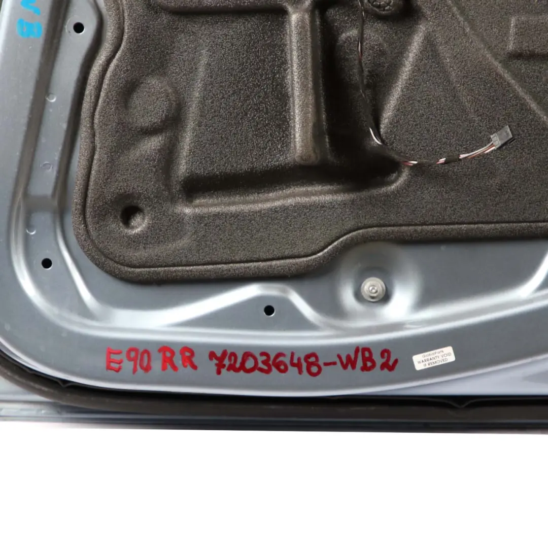 BMW 3 E90 Saloon Door Rear Right O/S Bluewater Blue Water Metallic - 896