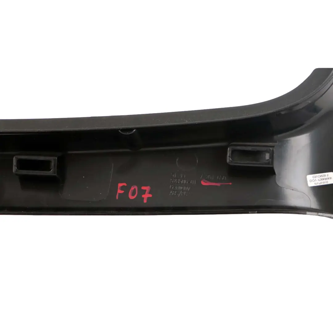 BMW 5 Series F07 GT Rear Trunk Lid Tailgate Trim Panel Cover Black 7201650