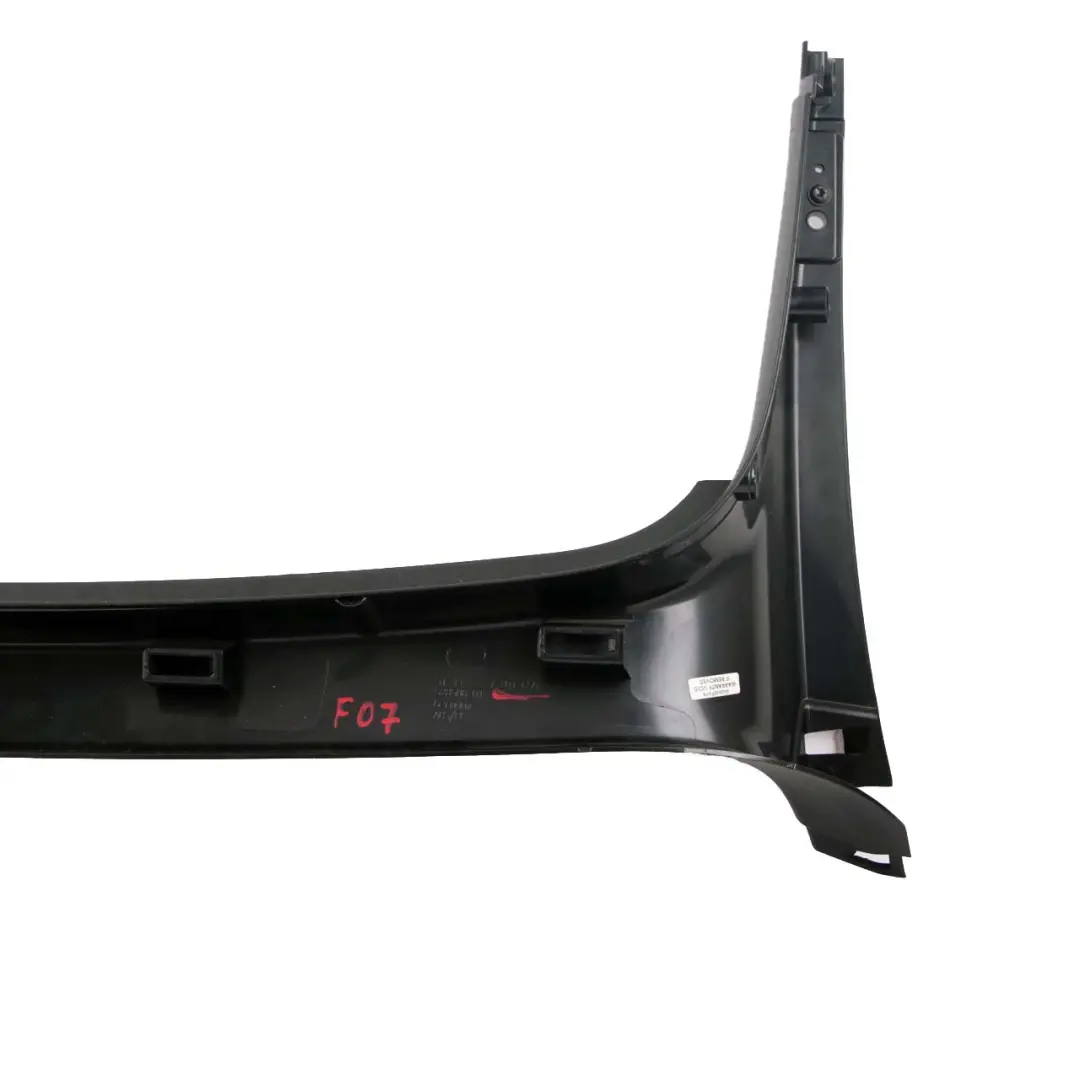 BMW 5 Series F07 GT Rear Trunk Lid Tailgate Trim Panel Cover Black 7201650