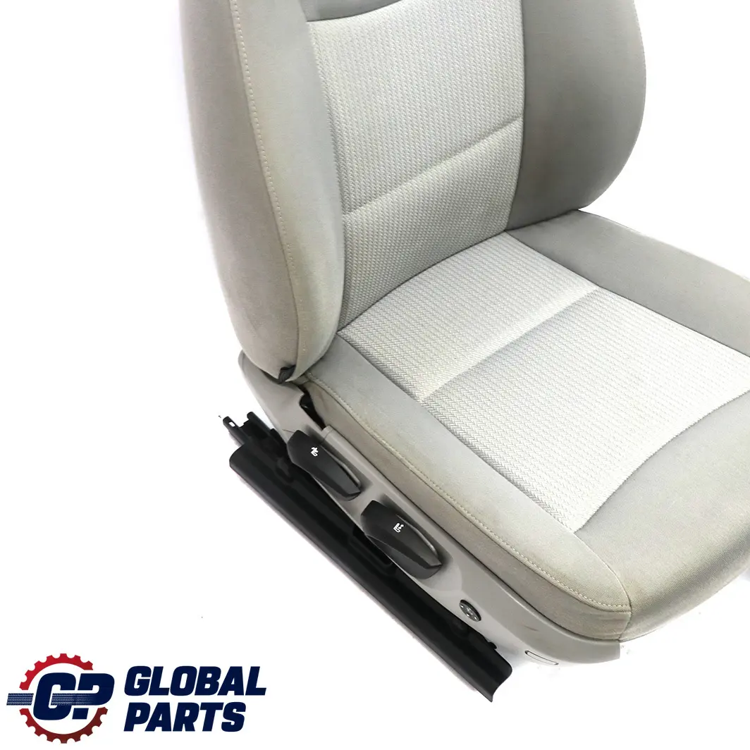 BMW E90 E91 LCI Tela Interior Delantero Derecho Asiento Lateral Gris Lumbar