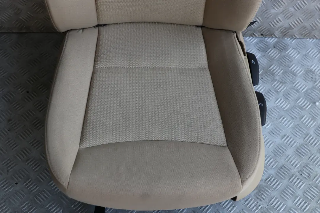 BMW 3 Series E90 E91 LCI Cloth Interior Front Left Passenger Seat N/S Beige