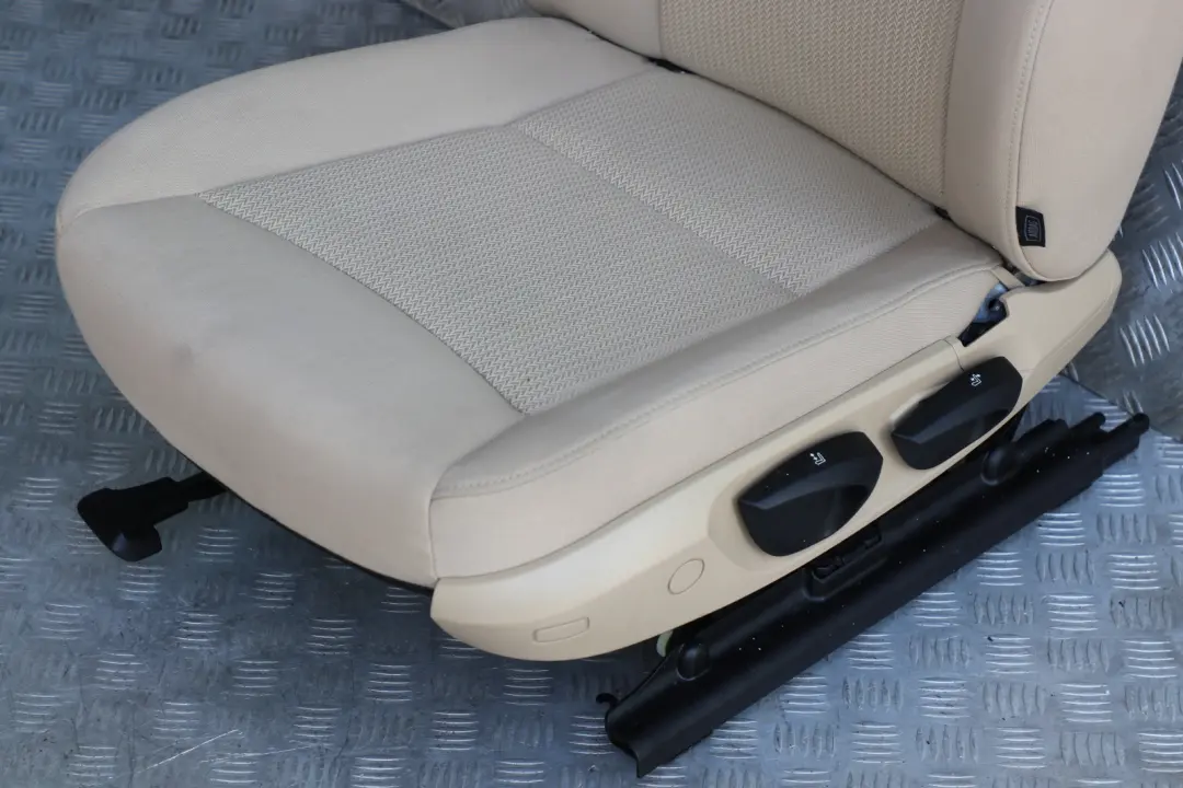 BMW 3 Series E90 E91 LCI Cloth Interior Front Left Passenger Seat N/S Beige