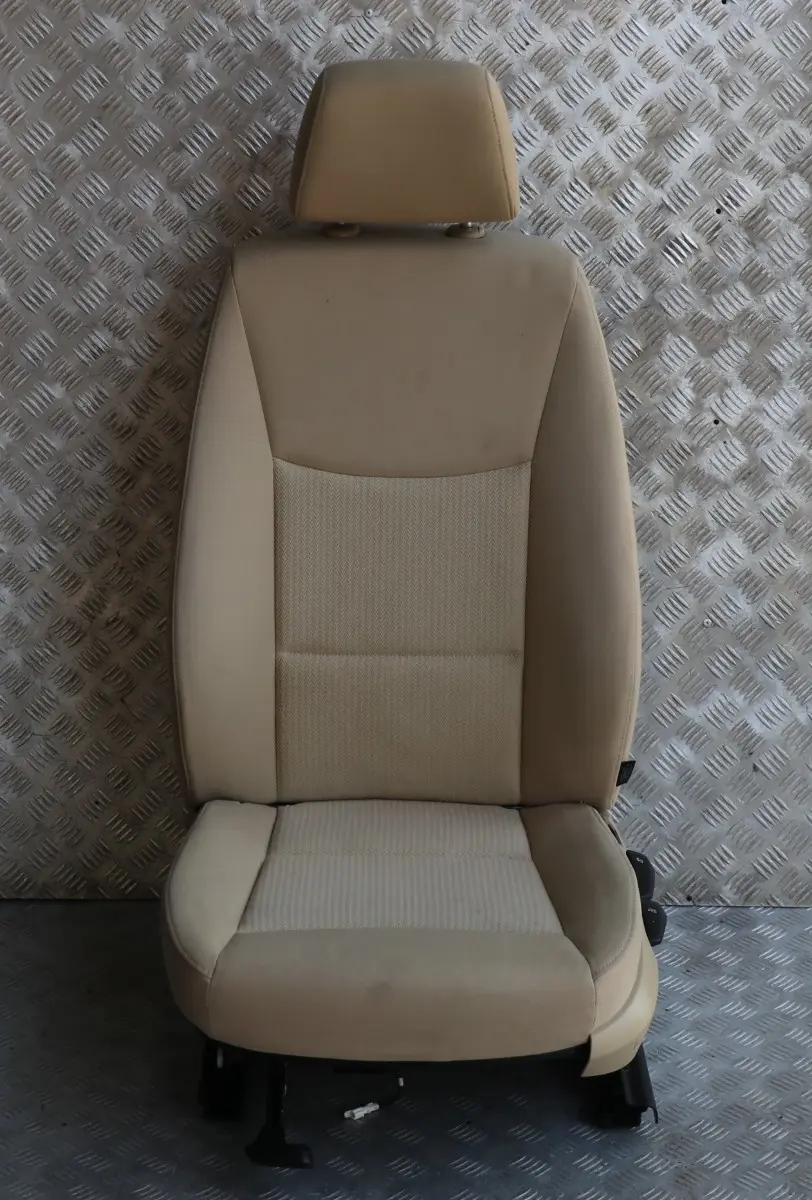 BMW 3 Series E90 E91 LCI Cloth Interior Front Left Passenger Seat N/S Beige