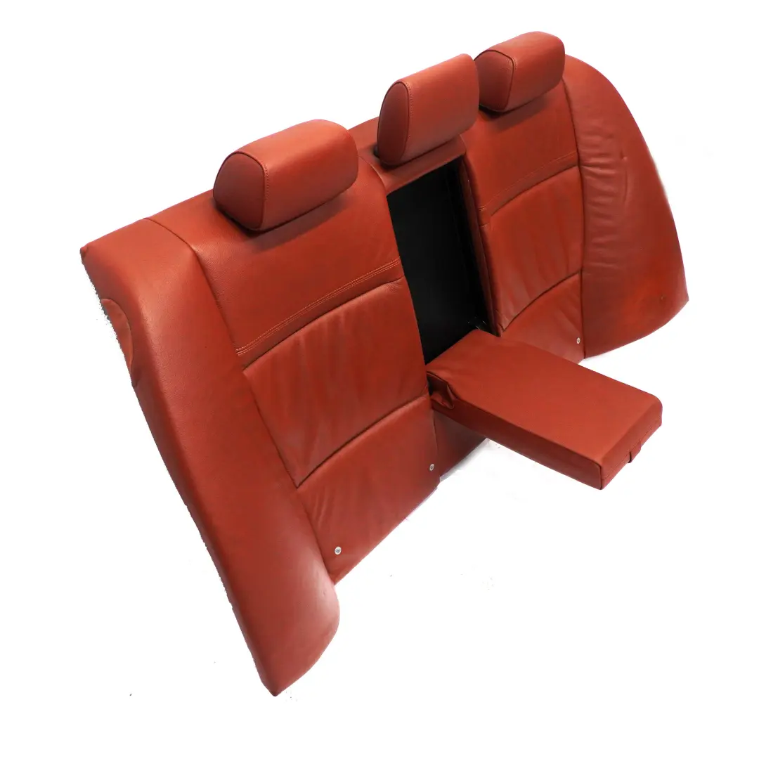 BMW E90 LCI Asiento Trasero Respaldo Cubierta De Cuero Rojo Marrón