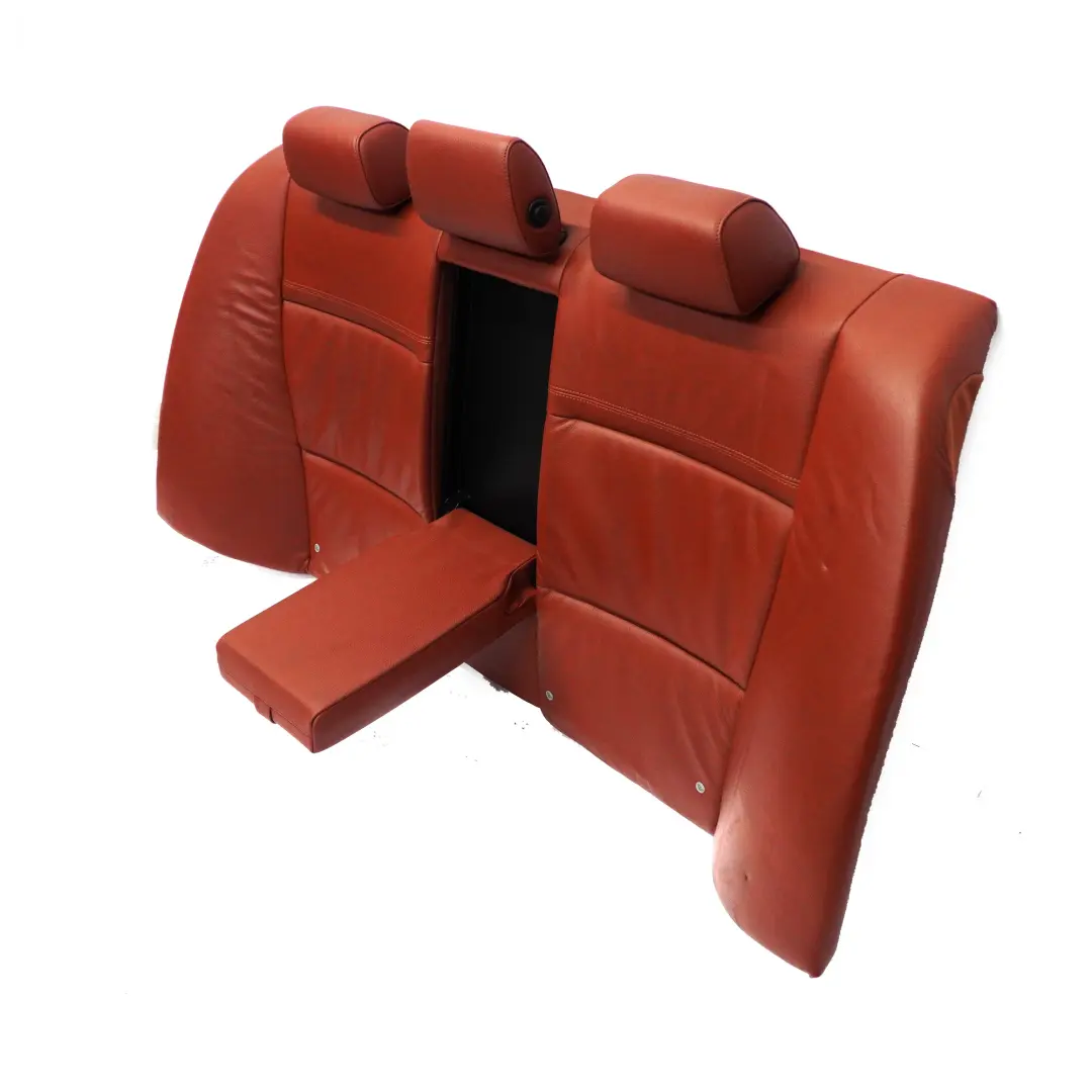 BMW E90 LCI Asiento Trasero Respaldo Cubierta De Cuero Rojo Marrón