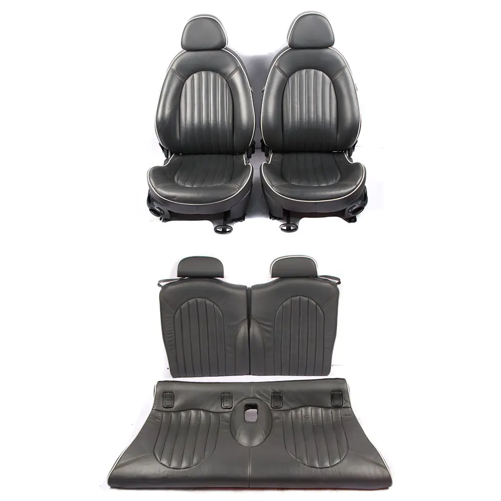 Leather Seats Mini R52 Sport English Side Walk Panther Black Front Rear Seat