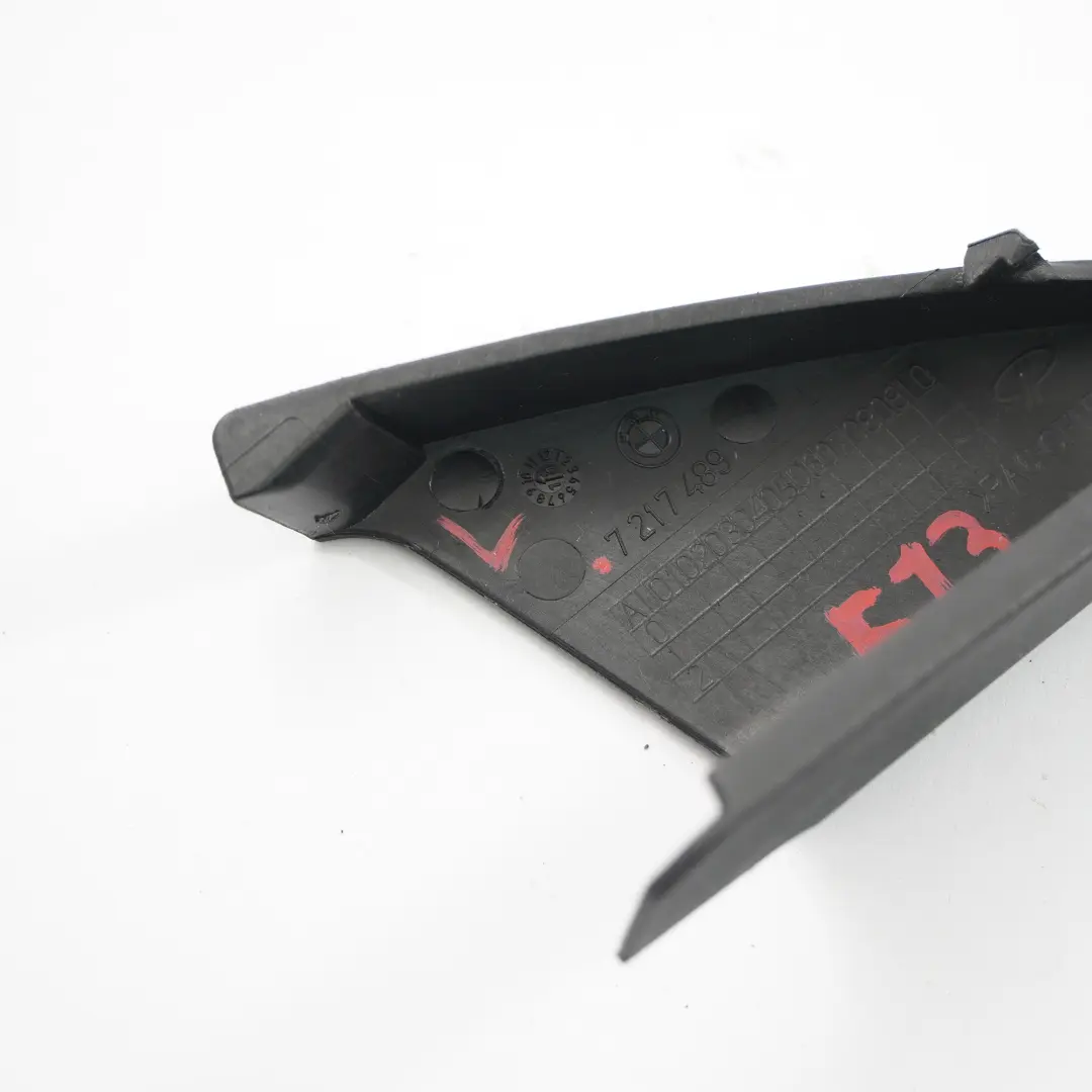 Trim BMW F13 F12 F06 Moulure d'angle porte avant intérieure gauche noire 7217489