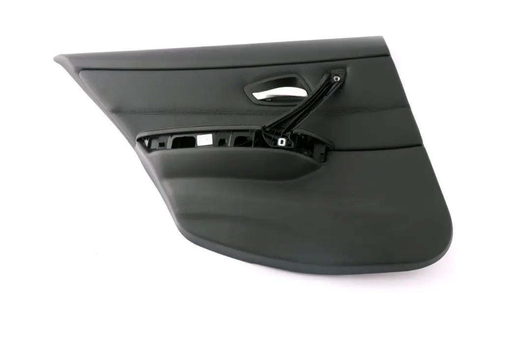 BMW E90 E90N Forro tarjeta puerta cuero negro panel trasero izquierdo