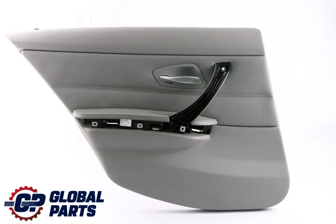 BMW E90 Rear Left Door Card Lining Grey Leather Trim Panel