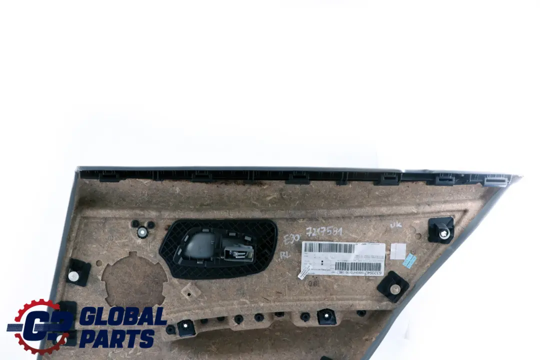 BMW E90 Rear Left Door Card Lining Grey Leather Trim Panel