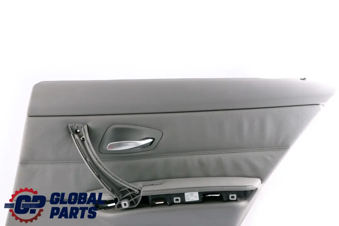 BMW E90 Trasera Derecha O / Tarjeta De La Puerta Forro Gris Panel De cuero Trim