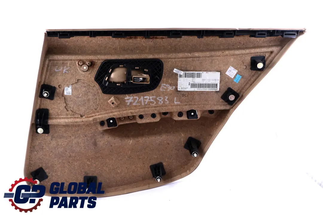 BMW E90 Rear Left Door Card Lining Beige Leather Trim Panel