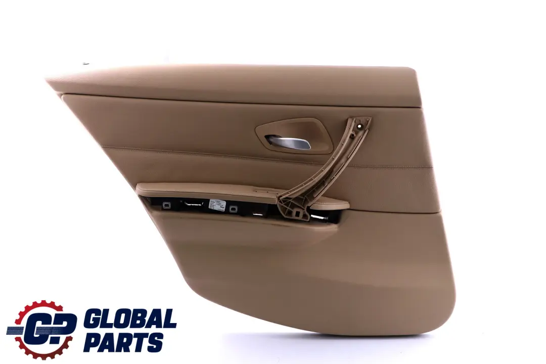 BMW E90 Rear Left Door Card Lining Beige Leather Trim Panel