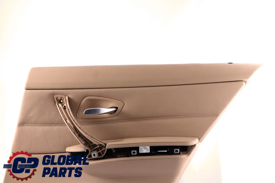 BMW E90 Trasera Derecha O / S Tarjeta De Puerta Forro De cuero beige Trim Panel