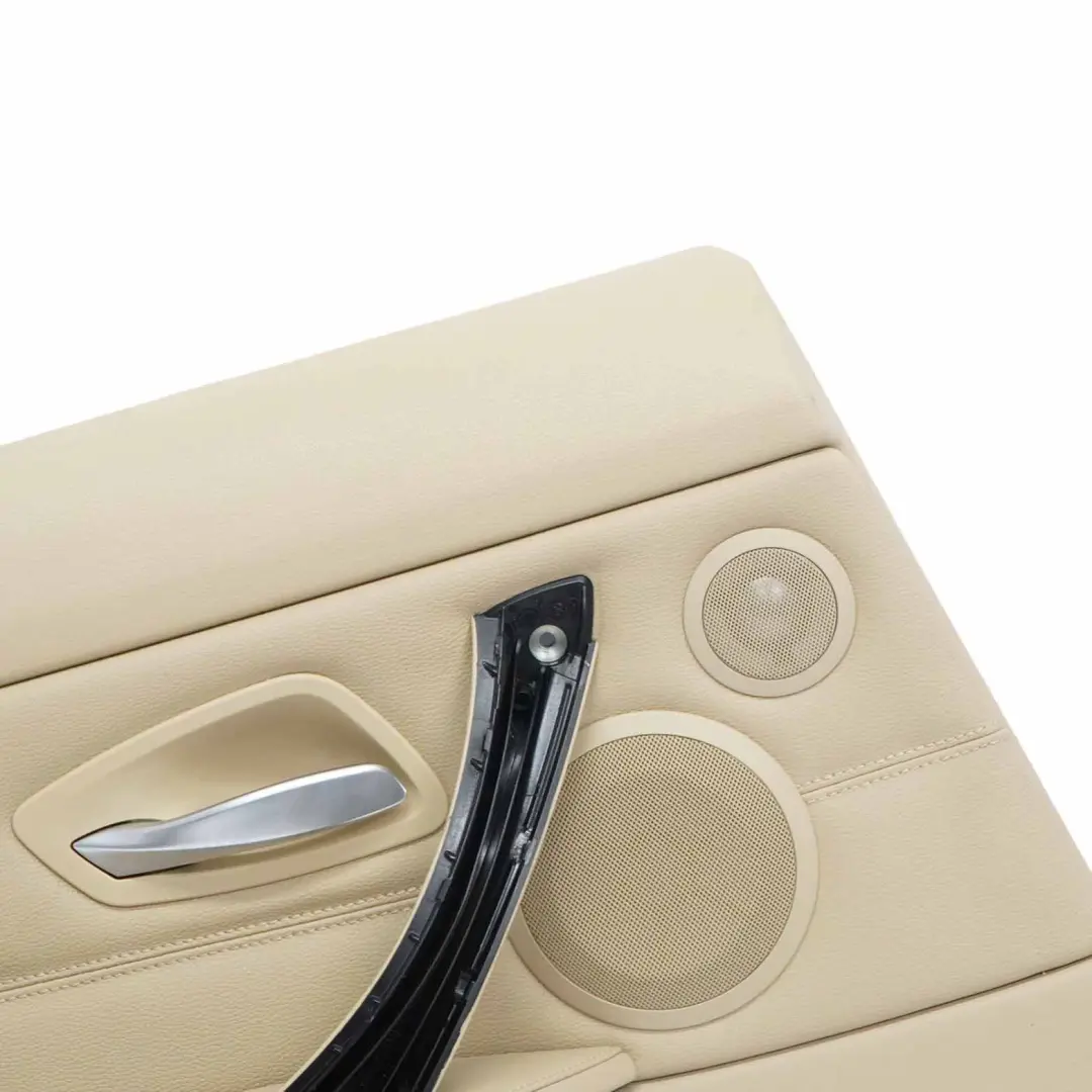 BMW E91 Tarjeta de Puerta Trasera Izquierda Recubrimiento Cuero Dakota Beige