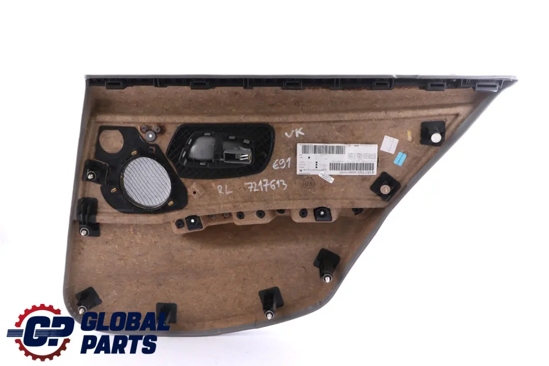 BMW E91 Touring Trasera Izquierda Tarjeta de la puerta  cuero gris Panel ajuste