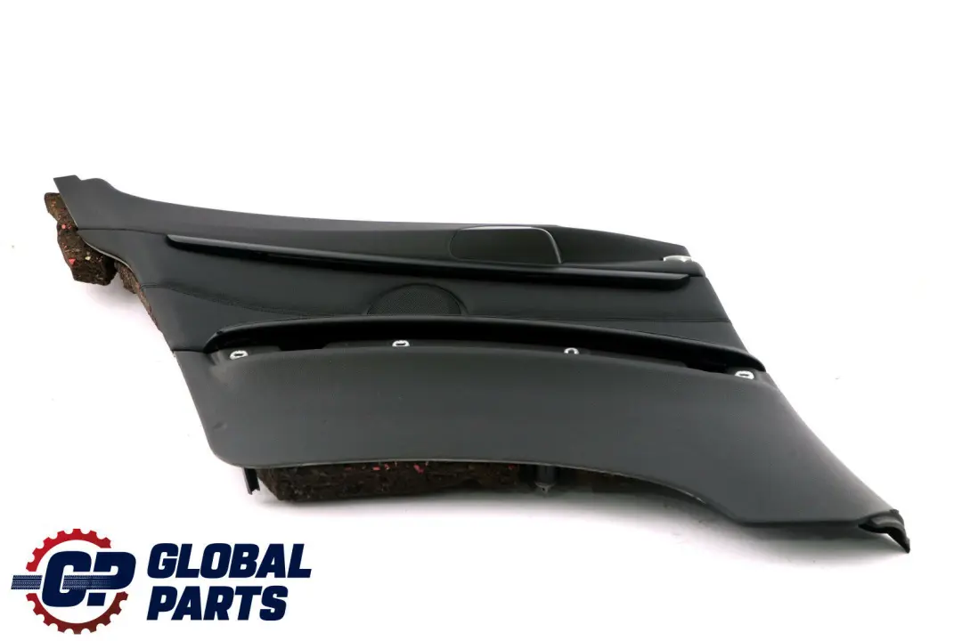 BMW E92 2 Trasero Izquierdo Lateral Panel Revestimiento Cuero Negro