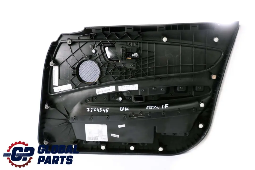 BMW 1 Series E87 LCI Front Left N/S Door Card Trim Panel Black Leather